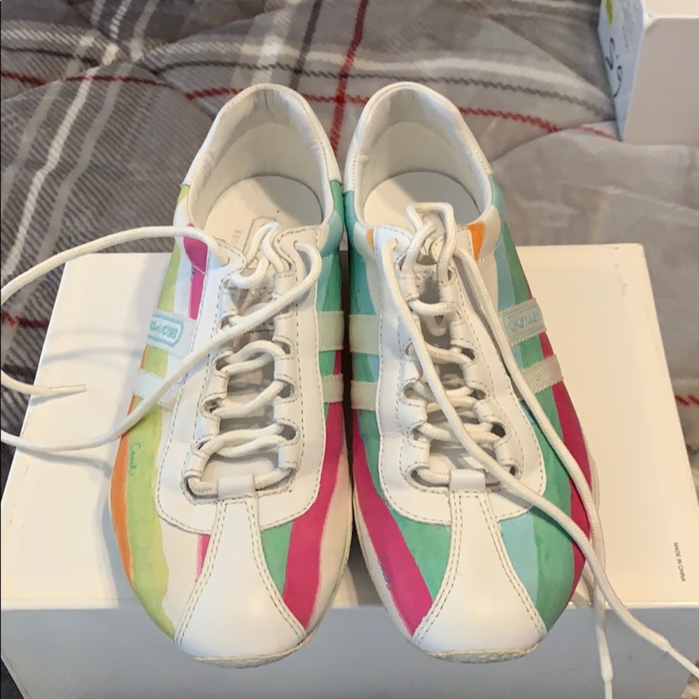 Multi colored shoes